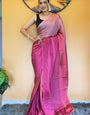 Flameboyant Pink 1 Minute Ready To Wear Georgette Saree