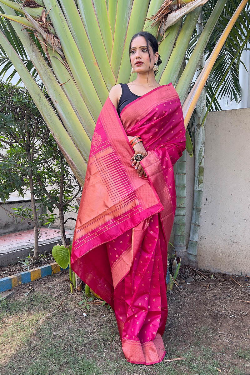 Marvellous Pink 1 Minute Ready To Wear Soft Silk Saree