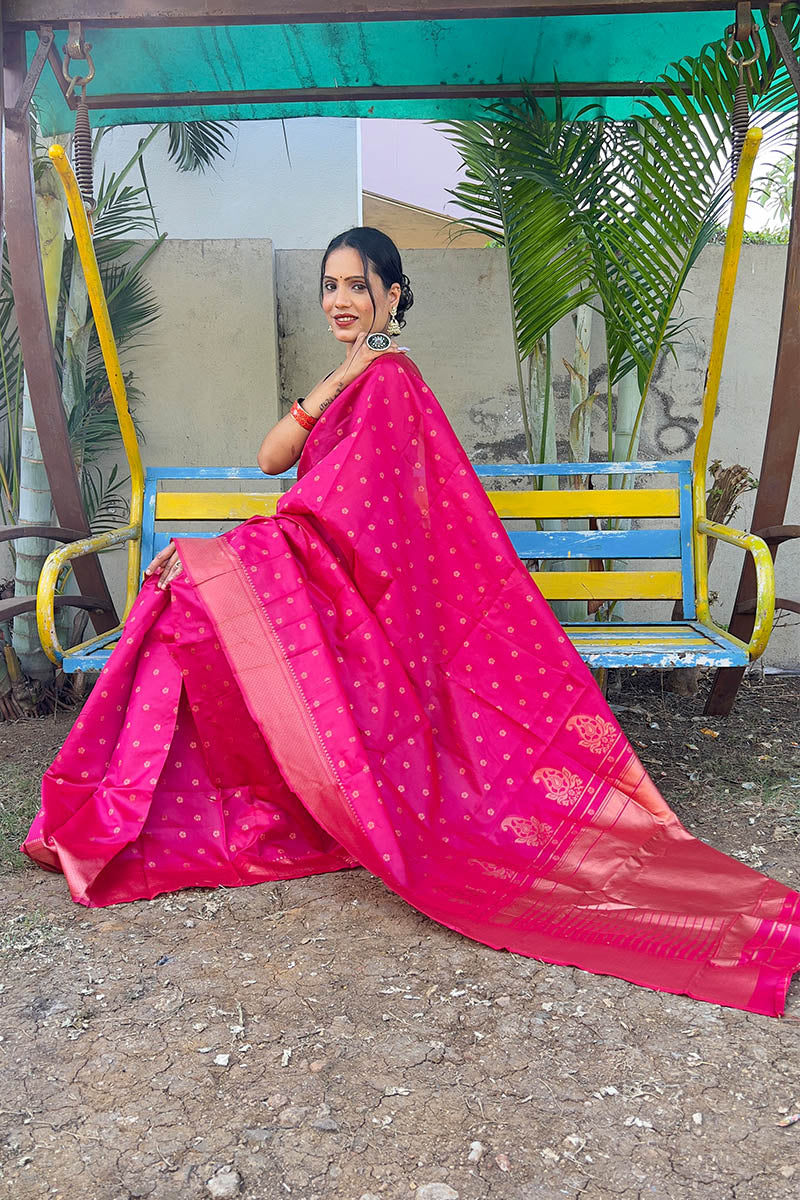 Marvellous Pink 1 Minute Ready To Wear Soft Silk Saree