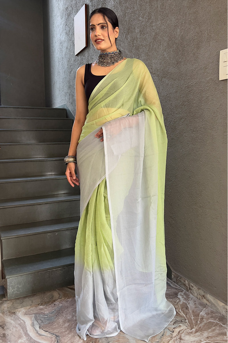 Trendy Parrot 1-Minute Ready To Wear Georgette Saree