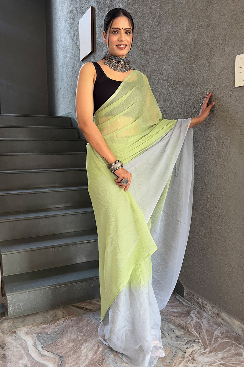 Trendy Parrot 1-Minute Ready To Wear Georgette Saree