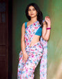 Stunning 1 Minutes Ready To Wears Multi Color Floral Digital Printed Georgette Saree