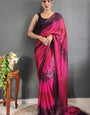 Impressive Pink 1 Minute Ready To Wear Nylon Silk Saree