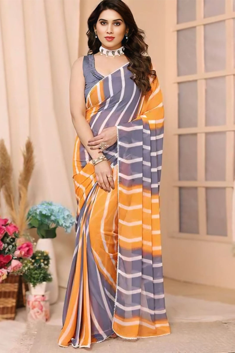 Demesne 1-Minute Ready To Wear Georgette Saree