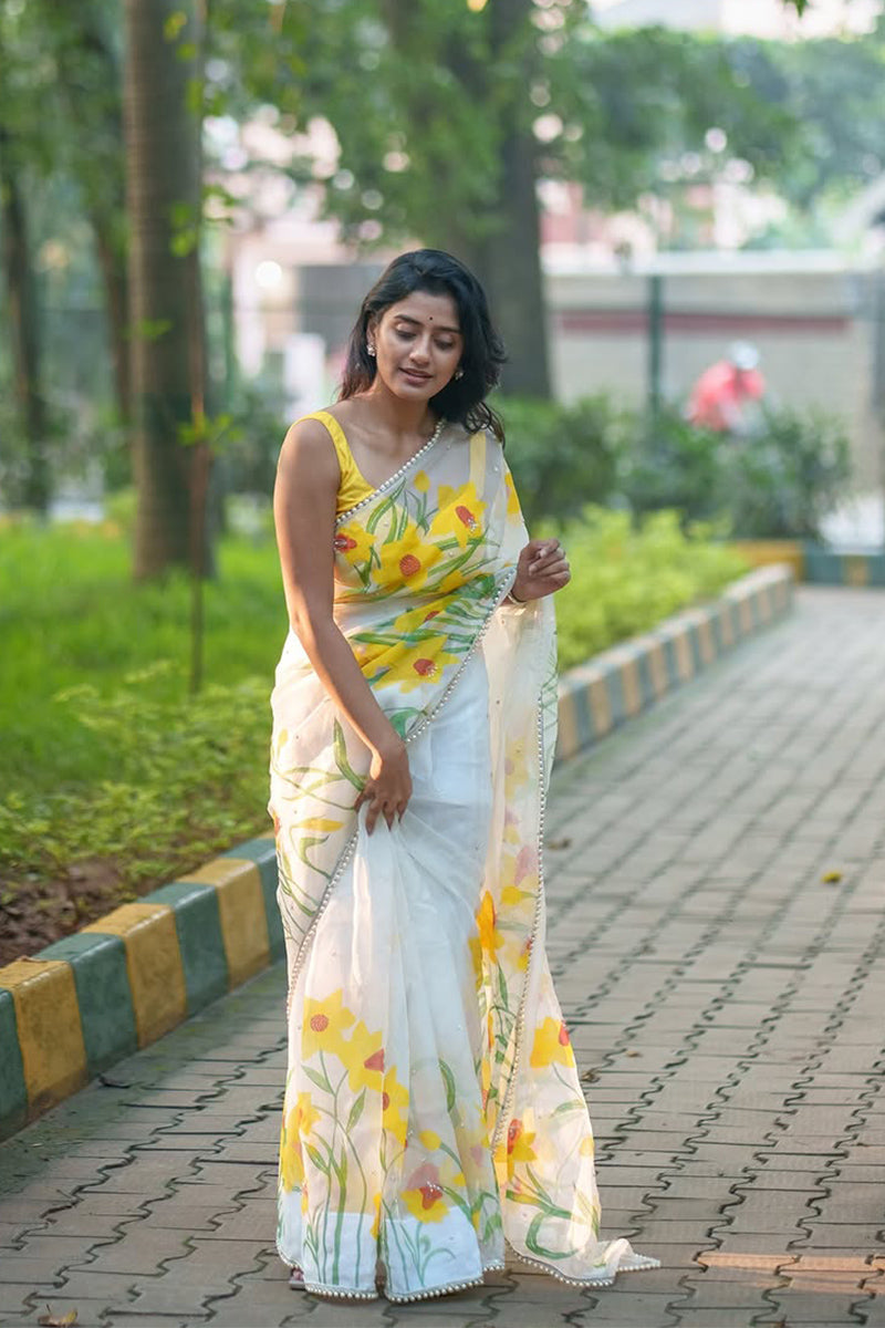 1 Minute Ready To Wear Mul Cotton Digital Printed Saree