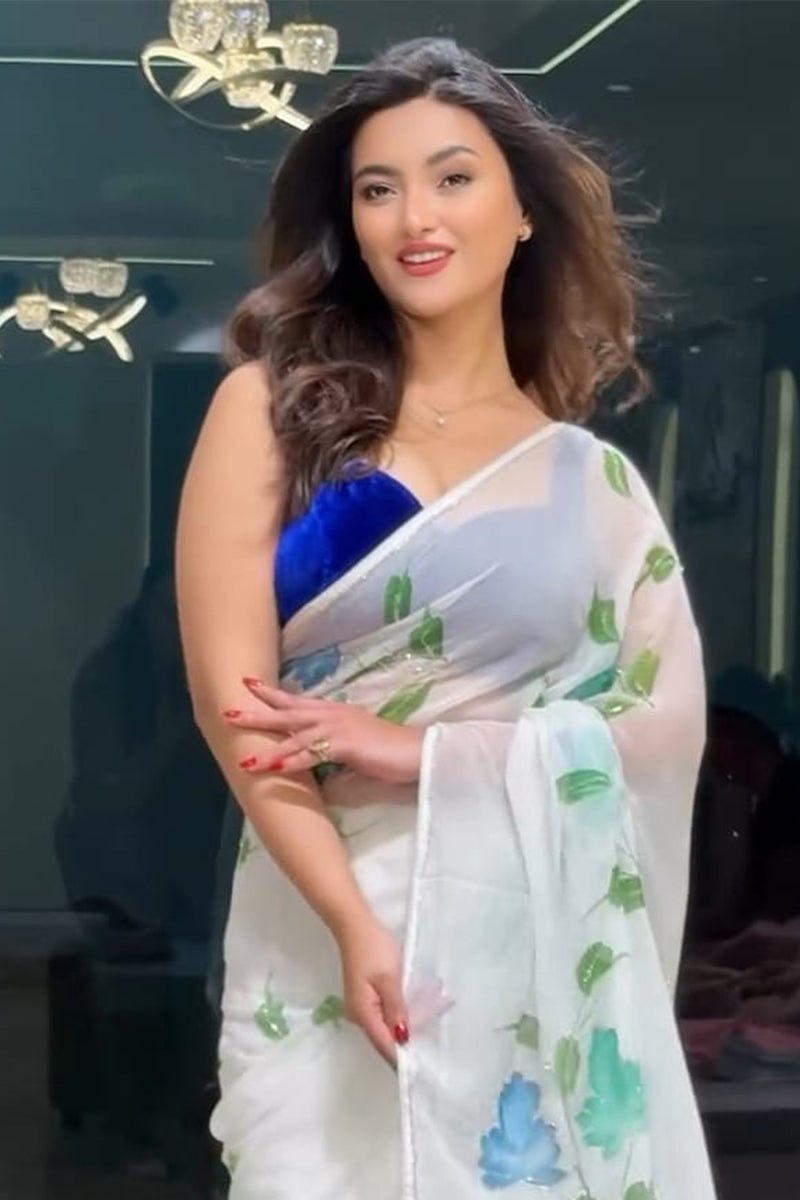 harming 1 Minute Ready To Wear Mul Cotton Digital Printed Saree