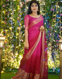 Elaborate Pink 1 Minute Ready To Wear 3D Shaded Colors Chiffon Silk Saree