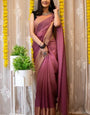 Jazzy Peach 1 Minute Ready To Wear 3D Shaded Colors Chiffon Silk Saree