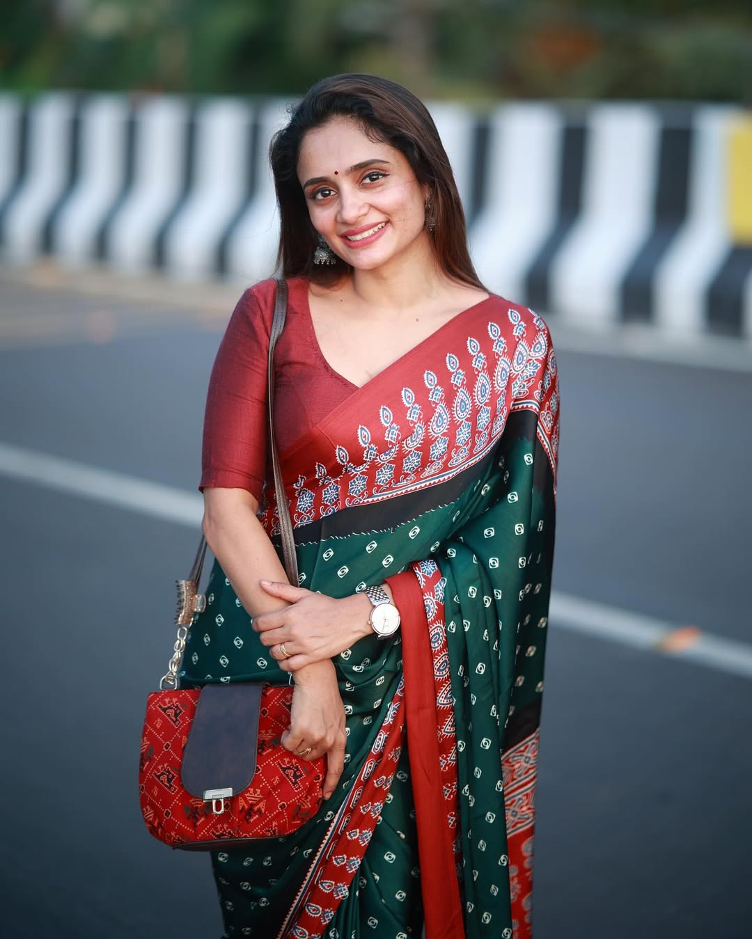 Denouement Green 1 Minute Ready To Wear Premium Crape Silk Saree