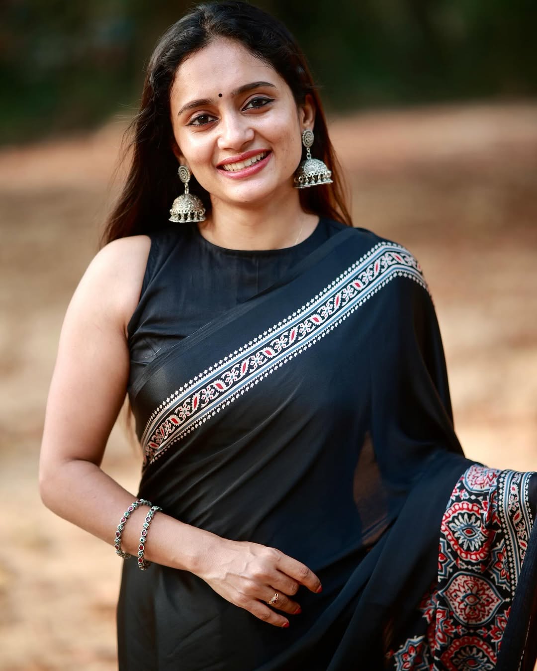 Black 1 Minute Ready To Wear Premium Crape Silk Saree