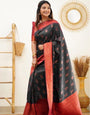 Admirable Black Soft Silk Saree With Engrossing Blouse Piece